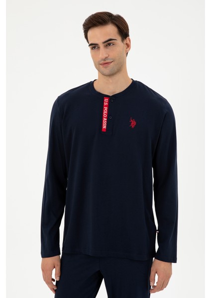 Erkek Lacivert Pijama Takım 50301724-VR033 modelleri