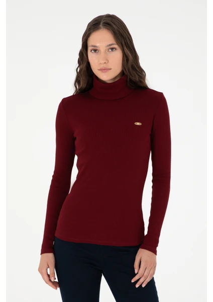 U.S. Polo Assn.  Kadın Bordo Sweatshirt 50297393-VR014