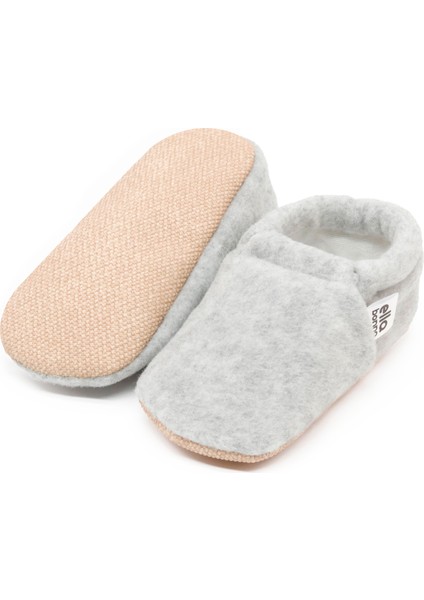 Polar Bebek Pandufu Ev Patiği, Kaydırmaz Taban, Organik Pamuk Astar Kreş Ayakkabısı, Gri fiyatları