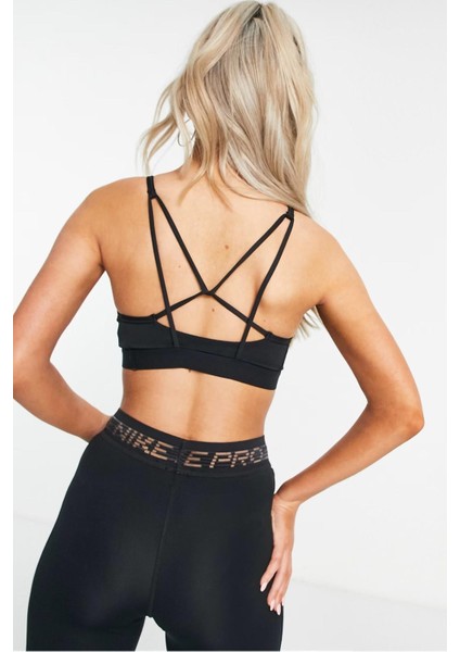 Dri Fit Indy Icon Clash Light Support Padded Kadın Spor Sütyeni Bra Büstiyer Siyah fiyatları