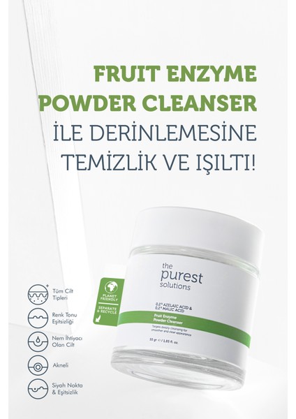 The Purest Solutions Exfoliating Fruit Enzyme Powder Peeling - Refill Ecopack