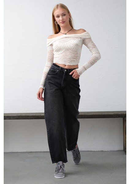 Bol Kesim Yüksek Bel Balloon Fit Baggy Jean Kot Salaş Kadın Pantolon @matera