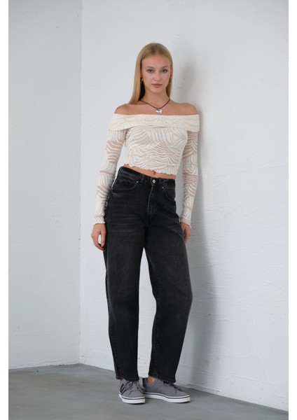 Bol Kesim Yüksek Bel Balloon Fit Baggy Jean Kot Salaş Kadın Pantolon @matera fırsatları