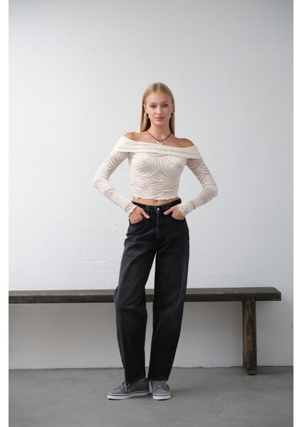 Bol Kesim Yüksek Bel Balloon Fit Baggy Jean Kot Salaş Kadın Pantolon @matera indirimleri