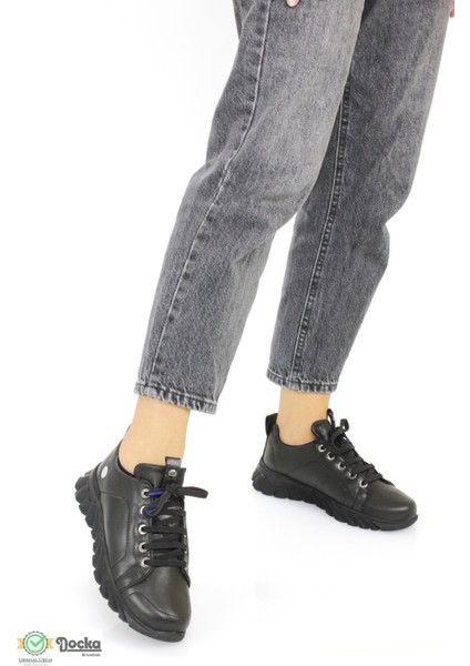 Kadın Hakiki Deri Günlük Bağcıklı Ortopedik Spor Tarz Mevsimlik Ayakkabı M25/KA3585 fiyatları