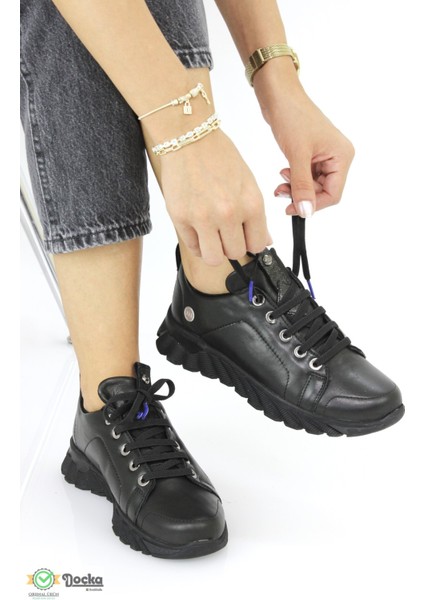 Kadın Hakiki Deri Günlük Bağcıklı Ortopedik Spor Tarz Mevsimlik Ayakkabı M25/KA3585 fırsatları