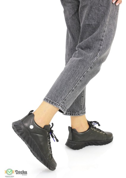 Kadın Hakiki Deri Günlük Bağcıklı Ortopedik Spor Tarz Mevsimlik Ayakkabı M25/KA3585 indirimleri