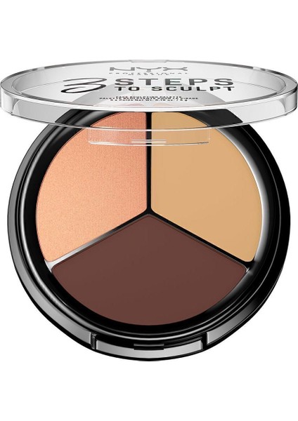 NYX Professional Makeup 3'lü Kontür Paleti - 3 Steps To Sculpt Medium 800897098346