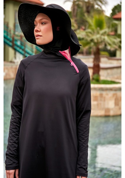 Likralı Siyah Tam Kapalı Tesettür Mayo M2479 fiyatları