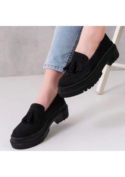 Kadın Püsküllü Makosen Loafer Ayakkabı L-0185