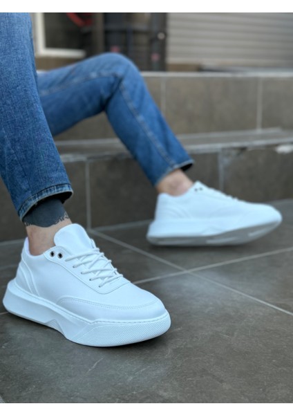 BA0354 Günlük Bağcıklı Erkek Yüksek Taban Beyaz Spor Ayakkabı fiyatları