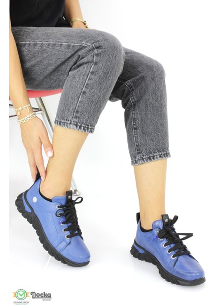 Kadın Hakiki Deri Günlük Bağcıklı Ortopedik Spor Tarz Mevsimlik Ayakkabı M25/KA3585 fırsatları