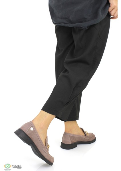 Kadın Günlük Zincir Detaylı Loafer Ayakkabı M25/KA215
