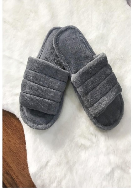 Kadın Ev Terliği Gri Peluş 37 Numara fiyatları