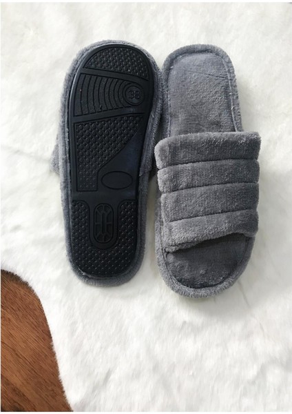 Kadın Ev Terliği Gri Peluş 37 Numara modelleri