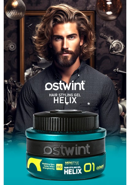 Menstyle Collection Saç Jölesi Helix Maximum Hold Güçlü Tutuş - Yüksek Performans No:01 750 ml