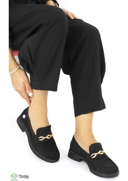 Kadın Günlük Zincir Detaylı Loafer Ayakkabı M25/KA215