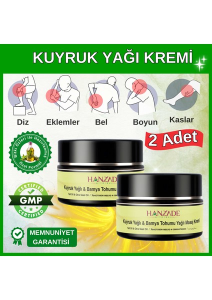 Kuyruk Yağlı & Bamya Tohumu Yağı Masaj Kremi 100 Ml X 2 Adet