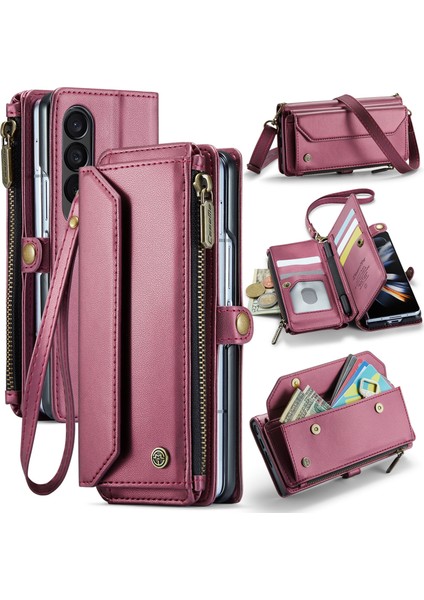 Caseme C36 Pu Telefon Kılıfı Samsung Galaxy Z Fold4 (Yurt Dışından)