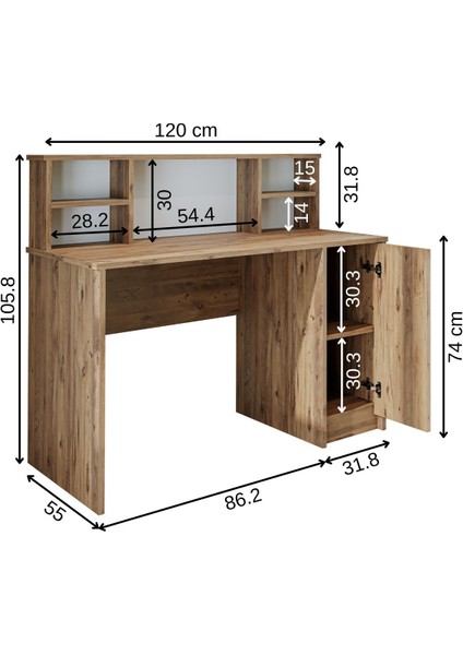 Paris Çalışma Masası , Çocuk Çalışma Masası, Ofis Masası, Bilgisayar Masası 120 cm