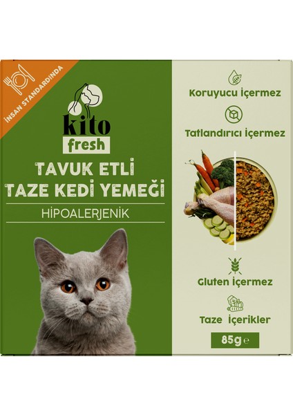 Fresh Tavuk Etli Kedi Yemeği 85 gr