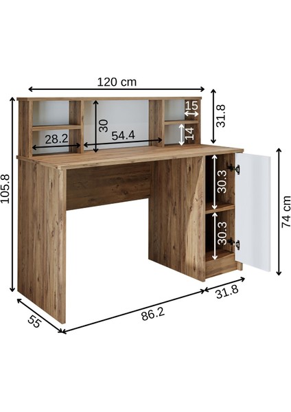 Paris Çalışma Masası , Çocuk Çalışma Masası, Ofis Masası, Bilgisayar Masası 120 cm