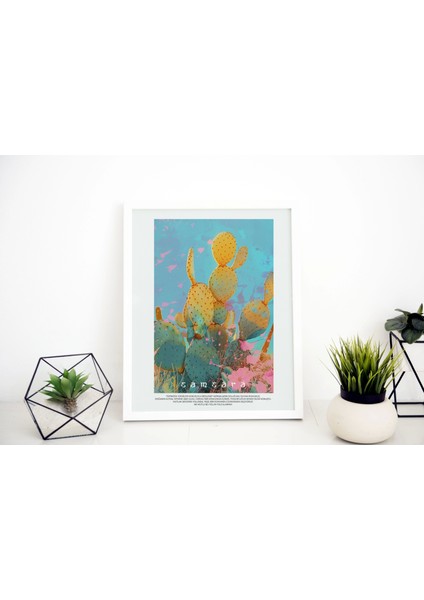 Kaktüs Doğal Renkli Baskı Tablo, Art Print Poster