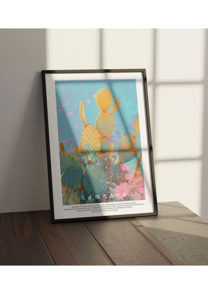 Kaktüs Doğal Renkli Baskı Tablo, Art Print Poster