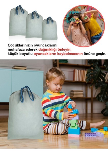 Kumaş Mayo Torbası Bebek Bezi Torbası Kirli Temiz Kıyafet Torbası Valiz Içi Organizer Oyuncak Torba