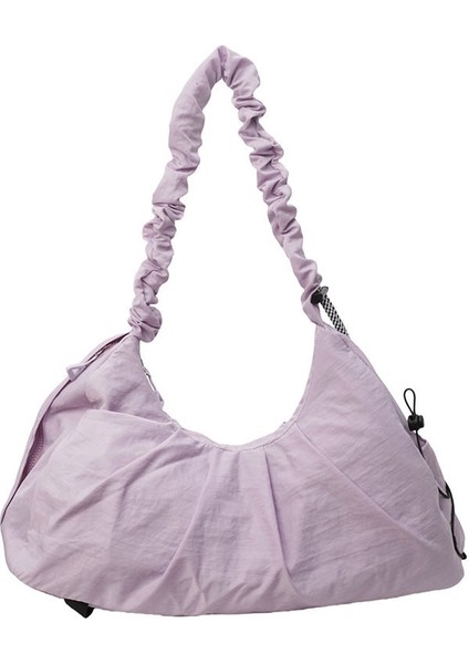 Büyük Kapasiteli Şık Hafif Omuz Çantası Gezi Için Rahat Küçük Spor Çantası Kadın Hafif Yoga Spor Eğitim Çantası (Yurt Dışından)