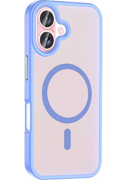 iPhone 16 Plus Kılıf Sio Wireless Şarj Özellikli Mat Arka Yüzey