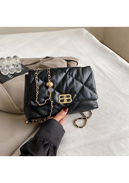 Kadınlar Için Niş Çanta 2024 Yeni Stil Güzel Kişilik Moda Yabancı Stil Küçük Kare Çanta Moda Zincir Crossbody Çanta (Yurt Dışından)