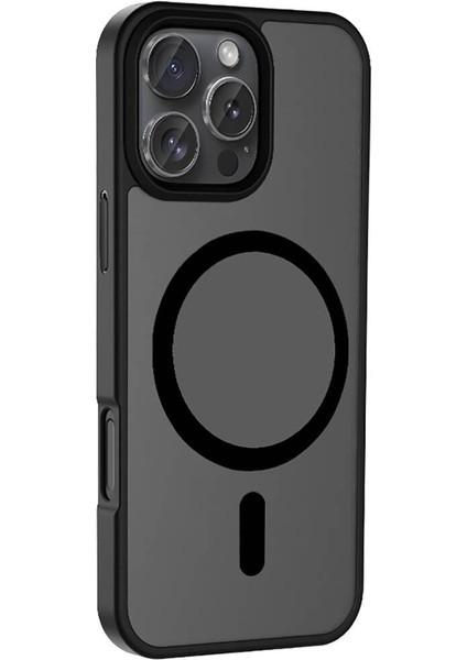 iPhone 16 Pro Kılıf Sio Wireless Şarj Özellikli Mat Arka Yüzey