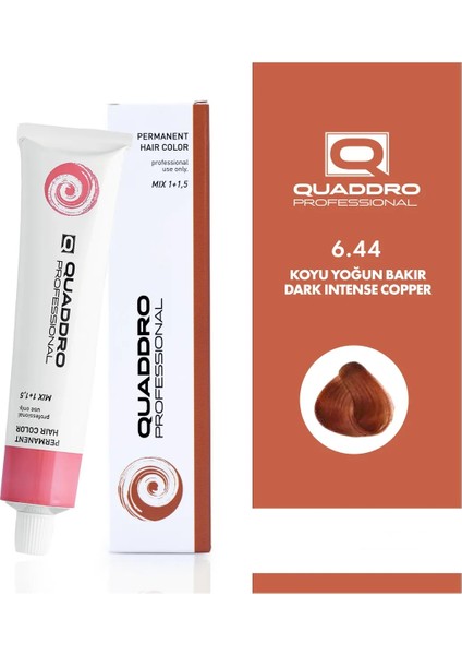 Quaddro Professional Quaddro Porfessıonel Saç Boyası 6.44 Koyu Yoğun Bakır 100 Ml