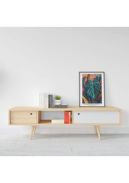 Lekedar Design Studio Sanatsal Yaprak Figürü Doğa Baskı Tablo, Art Print Baskı