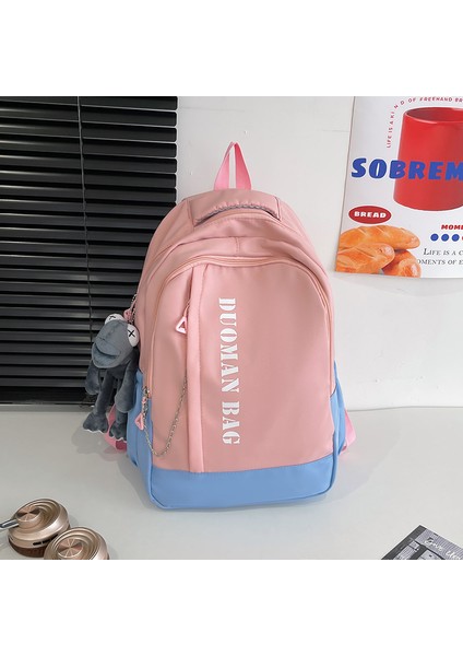 Kız Lise Öğrencileri Için Okul Çantaları, Erkekler Için Sırt Çantaları, Ortaokul Öğrencileri Için Geniş Kapasiteli, Renk Bloklu, Hafif Gündelik Sırt Çantaları (Yurt Dışından)