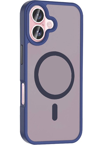iPhone 16 Kılıf Sio Wireless Şarj Özellikli Mat Arka Yüzey + Ekran Koruyucu