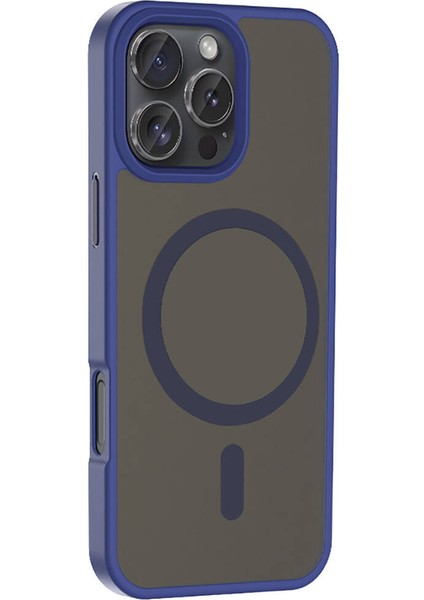 iPhone 16 Pro Kılıf Sio Wireless Şarj Özellikli Mat Arka Yüzey + Ekran Koruyucu