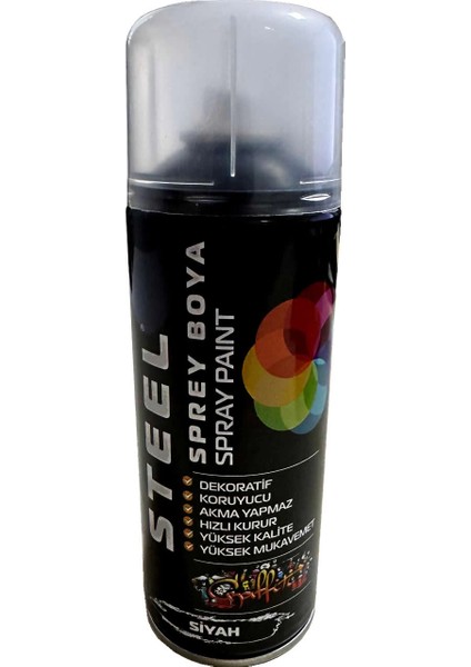 Sprey Boya 400 ml Dekoratif Boya Graffiti Duvar Boyası Mobilya Boyası Metal Boyası 1 Adet