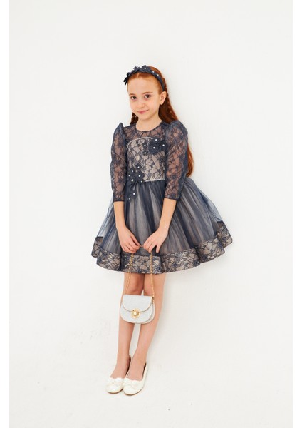 Özel Tasarım Robası Dantelli Çiçekli Taşlı Çantalı Abiye modelleri