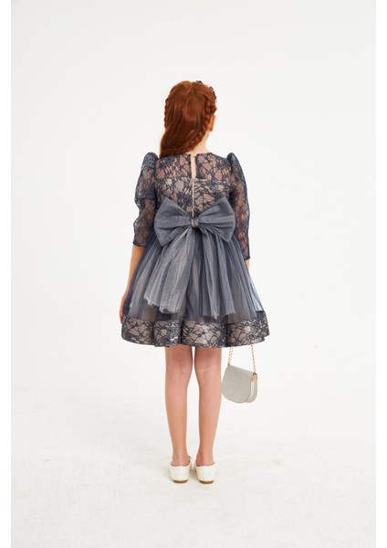 Özel Tasarım Robası Dantelli Çiçekli Taşlı Çantalı Abiye indirimleri