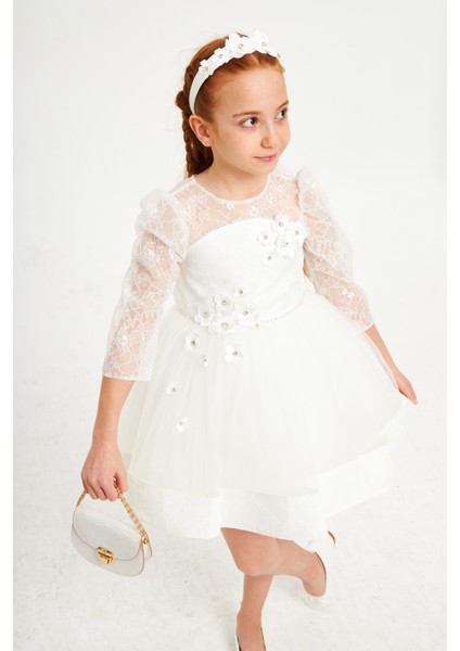 Özel Tasarım Robası Dantelli Çiçekli Taşlı Çantalı Abiye modelleri