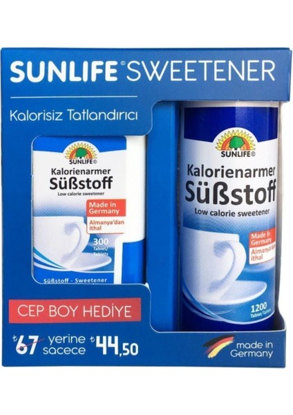 Sunlife Sweetener Tatlanıdırıcı 1200+300 Tablet
