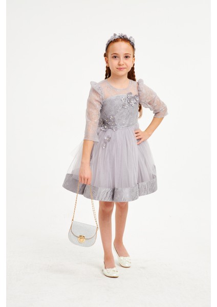 Özel Tasarım Robası Dantelli Çiçekli Taşlı Çantalı Abiye modelleri