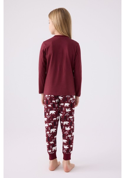 3107 Kız Çocuk Uzun Kol Pijama Takım