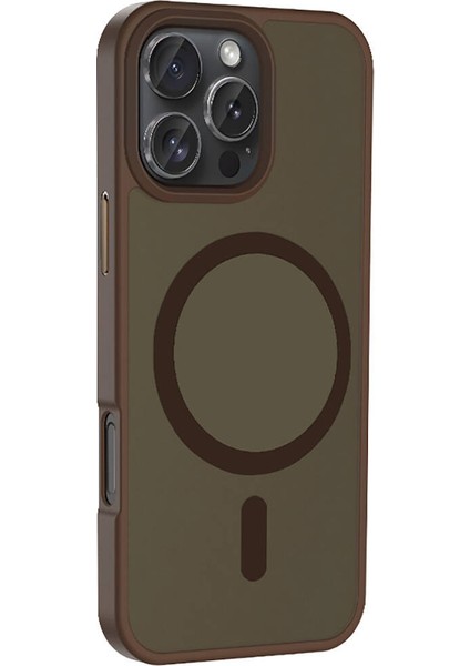Apple iPhone 16 Pro Max Kılıf Sio Wireless Şarj Özellikli Mat Arka Yüzey + Ekran Koruyucu