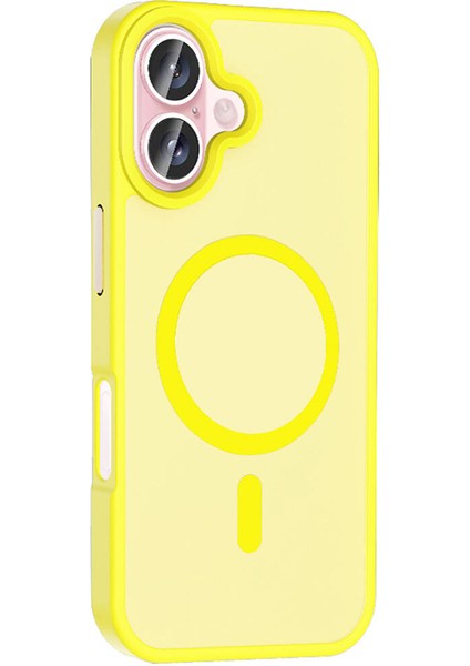 Apple iPhone 16 Kılıf Sio Wireless Şarj Özellikli Mat Arka Yüzey