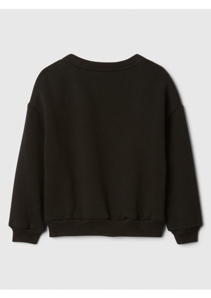 Erkek Bebek Siyah Logo Relaxed Fleece Sweatshirt modelleri