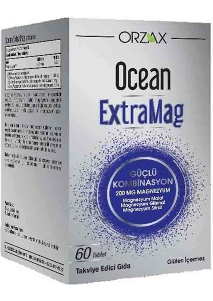 Ocean Extramag 60 Tablet Magnezyum İçeren Takviye Edici Gıda