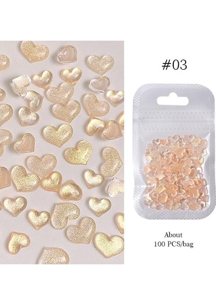 Tırnak Süsleme Nail Art Charm Kalp (56263-3)